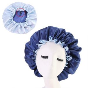 Bonnet Satin Réversible Bleu & Marine | Durags.fr