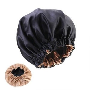 Bonnet Satin Réversible Black & Bronze | Durags.fr