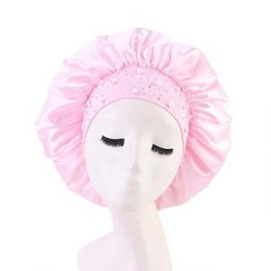 Bonnet de nuit en satin Rose | Durags.fr