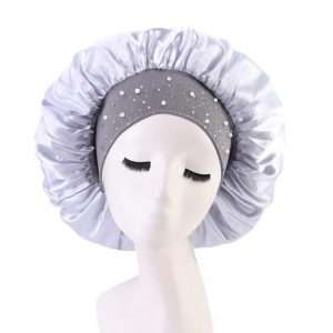 Bonnet de nuit en satin Gris | Durags.fr