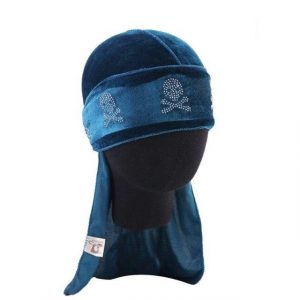 Durag Velours Aqua Pirate